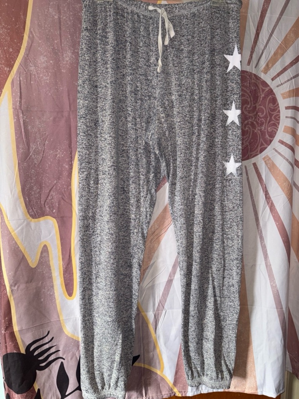 PINK Victoria's Secret Gray Star-Accent Joggers pocket on rear loungewear